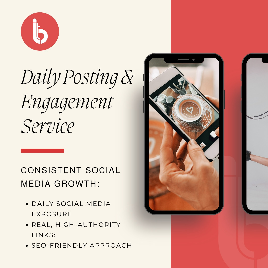 Consistent Social Media Growth: Daily Posting & Engagement Service